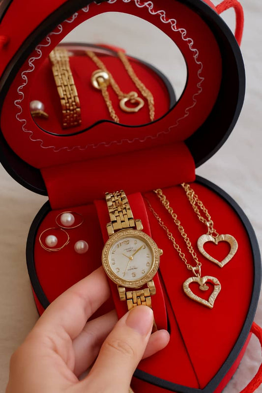 طقم نسائي أحمر | Coffret Femme Rouge