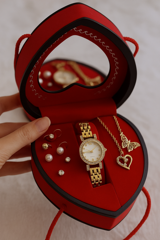 طقم نسائي أحمر | Coffret Femme Rouge